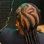 Cross over Fulani braids (boho)