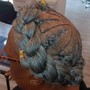 Updos with braiding hair