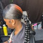 Feed in braids ponytail