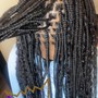 Crochet with individual locs/braids/twist