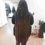 Tribal flip over knotless Braids