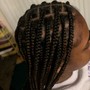 Half up half braided w/ Quick Weave