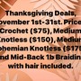 11/1-11/31 Thanksgiving Special Crochet