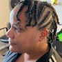 Flat Twists updo/combo