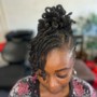 Instant Locs on Top Bun/ Undercut