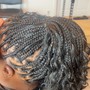 Regular cornrows without extension  with natural hair