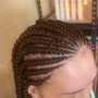 Regular cornrows without extension  with natural hair