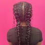 Ponytail Feed-In Braids or Updo Style