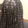 Tribal flip over knotless Braids