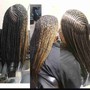 Tribal flip over knotless Braids