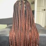 Medium Knotless Braids - mid back (Hair is included)