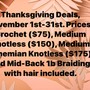 11/1-11/31 Thanksgiving Special Crochet