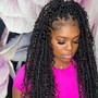 Ombre add on to knotless box braids