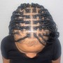 Partial Weave W/ Designed Cornrows