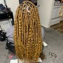 Boho locs ( distressed locs + curls through out )