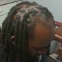 Start Dreadlocks  by  3 prong rotation