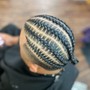 Cornrows (top of head only)