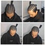 2-3 Cornrows feed in stitch braids any length