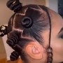 Updo with added hair