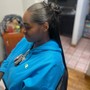 Feed in cornrow braids