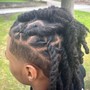 Feed in cornrow braids