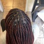 Med knotless braids