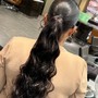 sleek ponytail