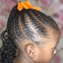 Kids Natural Two Ponytails (Jumbo braid style)