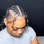 Partial Sew In/ half feed in braids