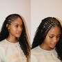 Fulani Flip Over Braids w/ curls (mid back )