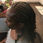 Short curly  Bob knotless braids