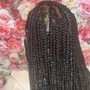 Medium Knotless box braids (cut end)